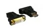 Preview: DINIC HDMI Adapter Typ A 19pol Stecker auf DVI Buchse, vergoldete Kontakte, schwarz